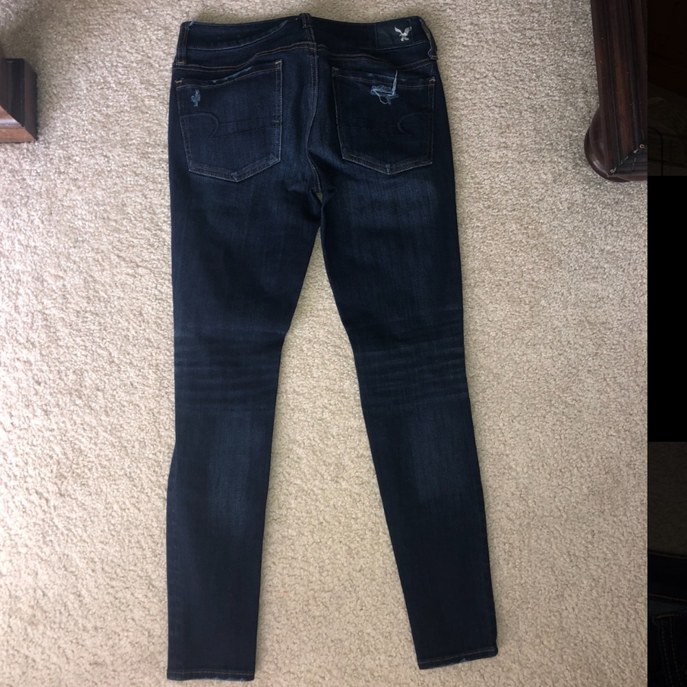 American Eagle Dark Wash Ripped Jeans - Picture 2 of 6